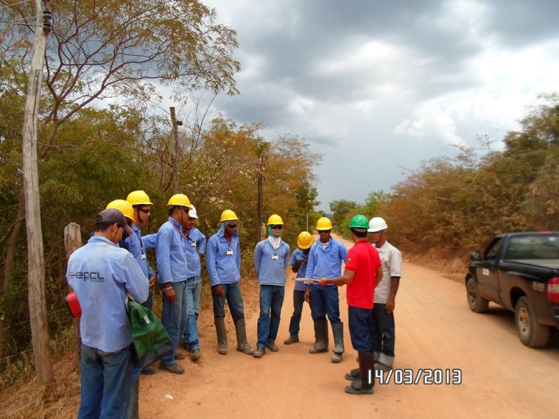 A EPCL/UEN 17 – Guanambi, realizou atividades de segurança com a turma de construção no município de Riacho de Santana.