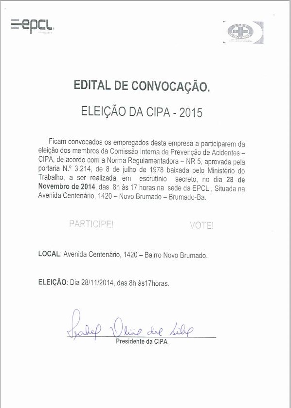 Edital de Convocação