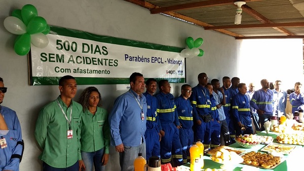 EPCL, região de Valença, comemora 500 dias SEM ACIDENTES com afastamento